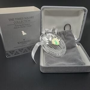 Waterford Times Square 2002 Crystal Hope for Healing Christmas Ornament